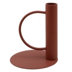 Świecznik metalowy Nela Pink Rose 12cm