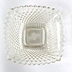 Miska szklana kwadratowa 21x21cm.