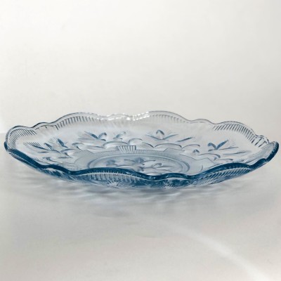 Talerz niebieskie szkło Vintage