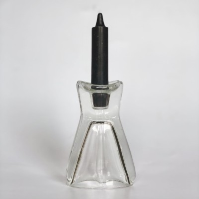 Świecznik i wazon w jednym, szkło transparentne.