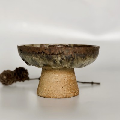 Świecznik ceramiczny, vintage, Skandynawia