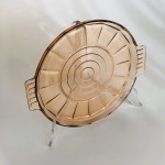 Taca z uszami, szkło rozalinowe, Francja