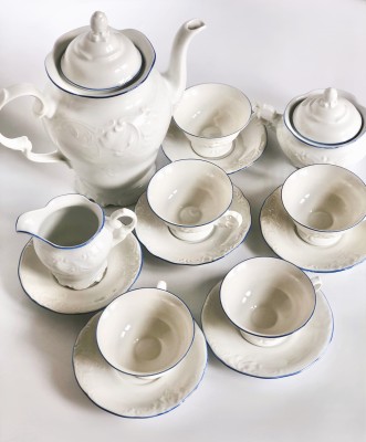 Serwis kawowy, porcelana Wałbrzych