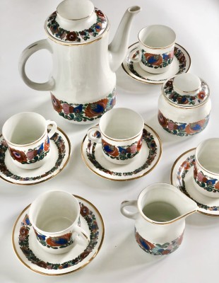 Serwis Sophia Folk,  porcelana Wawel, 5 osób