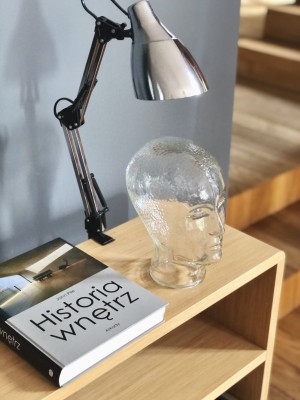 Szklana głowa Vintage, lata 60-70.