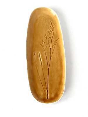 Patera Botanica kolor miodowy, szkliwiona