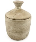  Naturalny, beżowy pojemnik z wieczkiem 20 cm