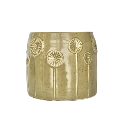 Wazon ceramiczny Fluffy Green 14 cm