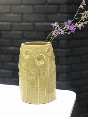 Wazon ceramiczny Fluffy Green 20 cm