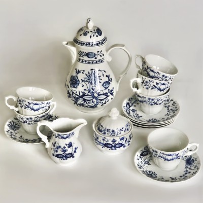 Zestaw kawowy "Zwiebelmuster" Retsch Porzellan Germany, dla 6 osób