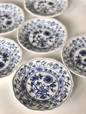 Zestaw 6 sztuk talerzy deserowych Bohemia wzór cebulowy