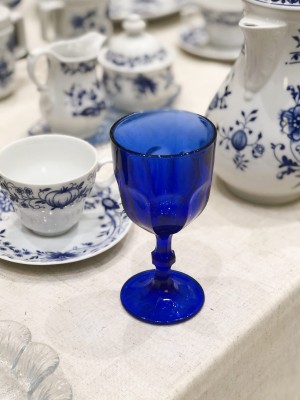 Kieliszek szkło kobaltowe, 15 cm