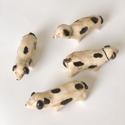 Mini figurka ceramiczna "Jamnik" ręcznie robiona