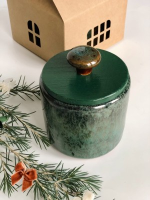 Świeca sojowa w pojemniku ceramicznym -  OTULENIE