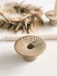 Świecznik ceramiczny brązowe nakropienie