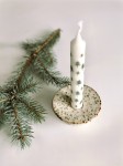 Świecznik ceramiczny zielone nakropienie
