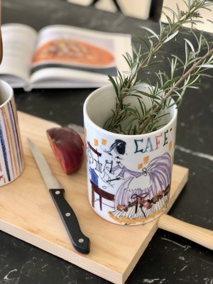 Ceramiczny pojemni kuchenny "Cafe" - projekt Melvia Sharps dla Quadrifoglio, Włochy.