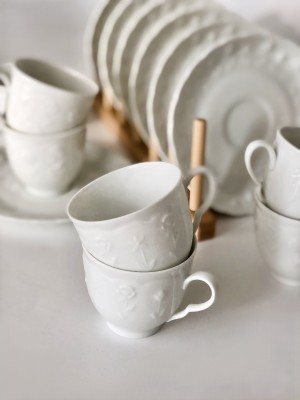 Filiżanki porcelana Limoges zestaw 6 sztuk.