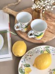 Zestaw 2 szt - kubki porcelanowe  "Fleurs et Citrons" Easy Life