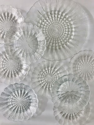 Zestaw deserowy "Cora" patera plus osiem talerzyków