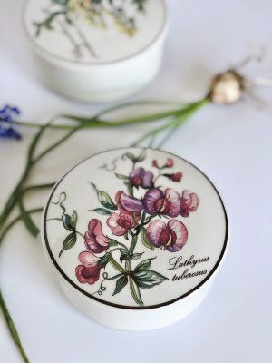 Puzderko pojemnik  - porcelana Villeroy & Boch seria Botanica "Lathyrus tuberosus"