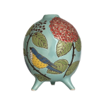Wazon ceramiczny w stylu orientalnym Shishi na nóżkach 19 cm