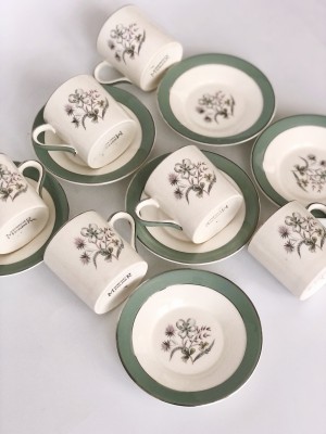 Zestaw porcelanowych filiżanek do espresso Midwinter Pottery Ltd., Staffordshire Anglia