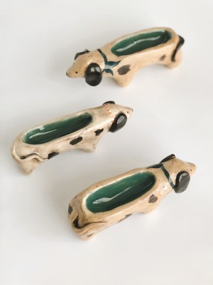 Jamnik ceramiczny na biżuterię - turkusowy, ręcznie wykonany