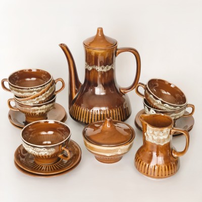 Serwis do kawy "Kasia", proj. Adam Sadulski, Mirostowickie Zakłady Ceramiczne, lata 60. XX w.