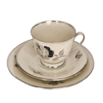 Trio porcelanowe Black Rose Kjobenhavns Porcellains Maleri.