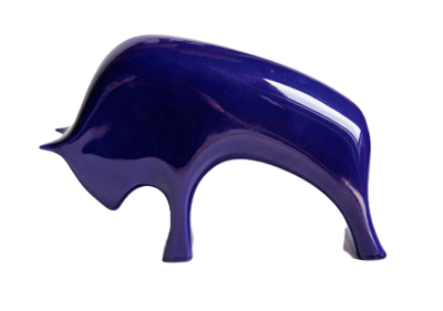 Figurka porcelanowa "Byk" projektant Maximilian Hagstotz, Fürstenberg 1967 r 