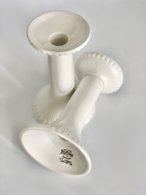 Porcelanowe świeczniki zestaw 2 sztuk - RÖRSTRAND Szwecja