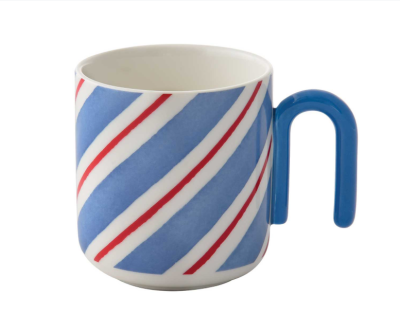 Kubek porcelanowy EASY LIFE Twist & Match 350 ml, niebieski