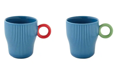 Porcelanowe kubki 300 ml Twist & Match - Blue, zestaw dwóch sztuk