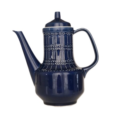 Dzbanek WAKU kobaltowy relief West Germany Pottery Mid-Century lata 60/70